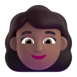 woman: medium-dark skin tone β Fluent 3D